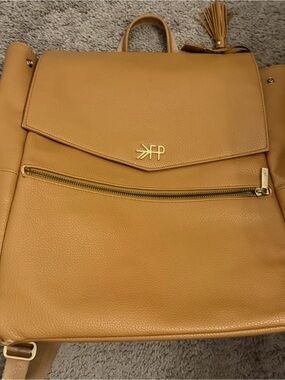 Freshly Picked Tan Leather Diaper Bag
